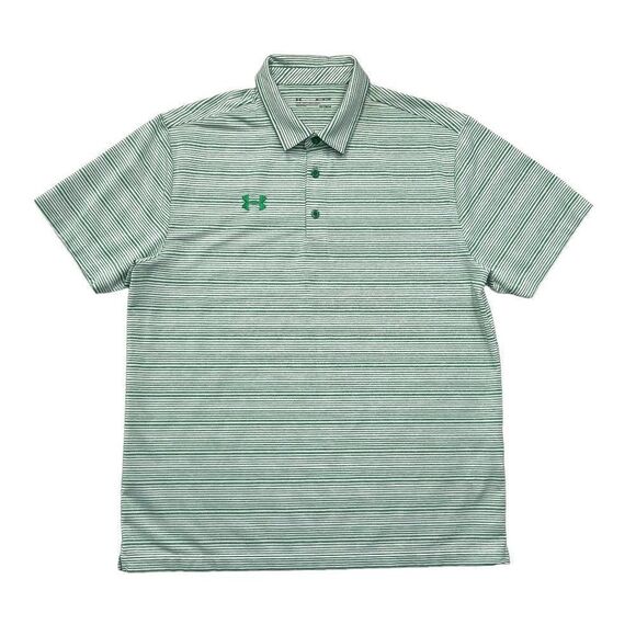 Under Armour Polo Men's Size XL Green Loose Fit HeatGear Golf Performance Shirt - Picture 1 of 11